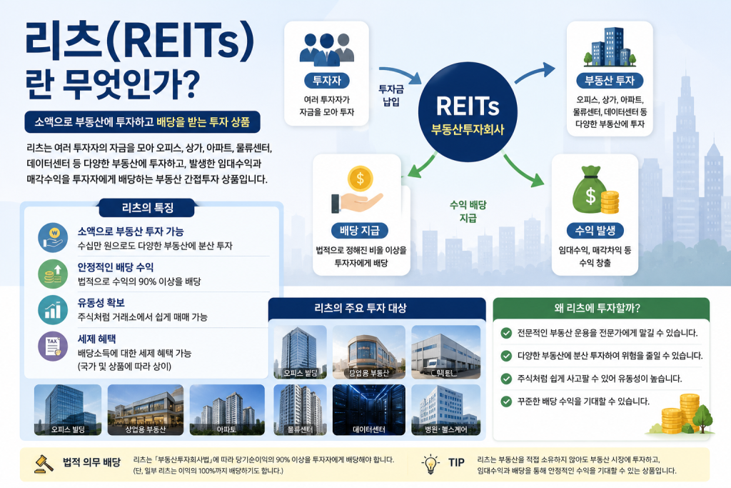 리츠(REITs)란 무엇인가? 초보자를 위한 쉬운 개념 정리