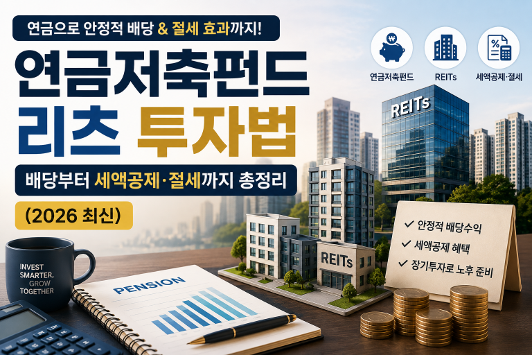 연금저축펀드 리츠 투자법｜배당부터 세액공제·절세까지 총정리 (2026 최신)