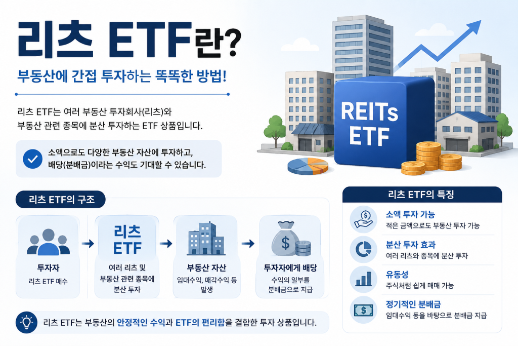 리츠 ETF란 부동산 리츠에 분산 투자하는 ETF의 구조와 특징