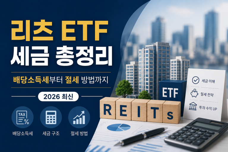 리츠 ETF 세금 총정리｜배당소득세부터 절세 방법까지 (2026 최신)