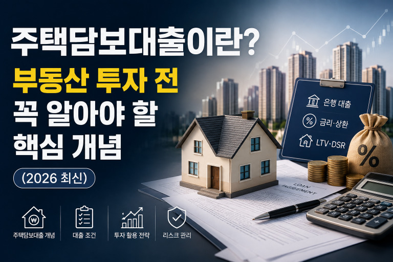 주택담보대출이란? 부동산 투자 전 꼭 알아야 할 핵심 개념 (2026 최신)