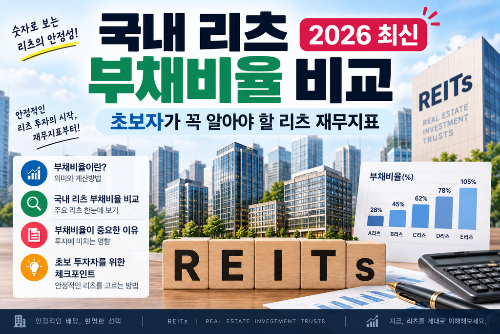 국내 리츠 부채비율 비교와 초보자가 알아야 할 리츠 재무지표 2026